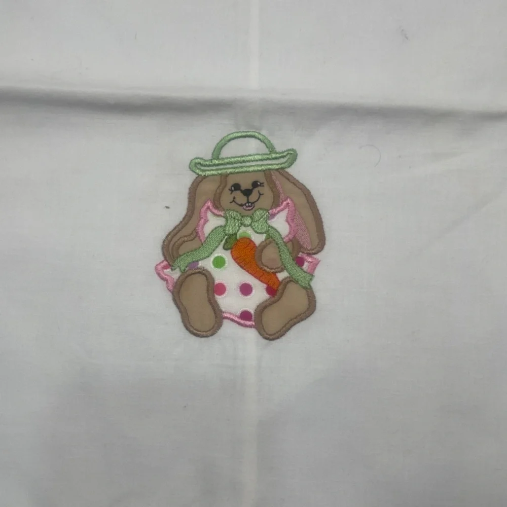 Lot of Three Fun Themed Pillow Cases‎ Appliqué Vintage Not Used 18 1/2 x 12 1/4